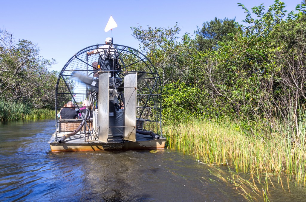 Hydroglisseur dans les Everglades, Floride