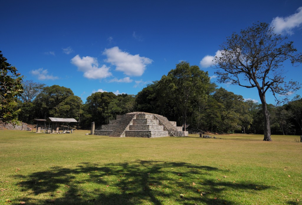 Le site Maya de Copan a l'ouest de Honduras 